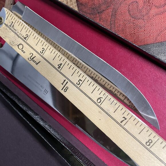 Maxam Stainless Steel Knife Set 9" Chef and 8" Carving Set Made in Japan Vintage - Picture 9 of 10